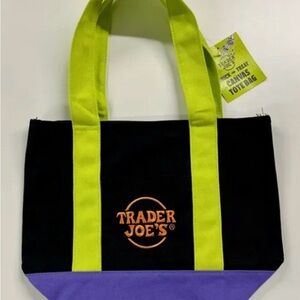 Trader Joe's Halloween Black/Green/Purple Canvas
Mini Tote